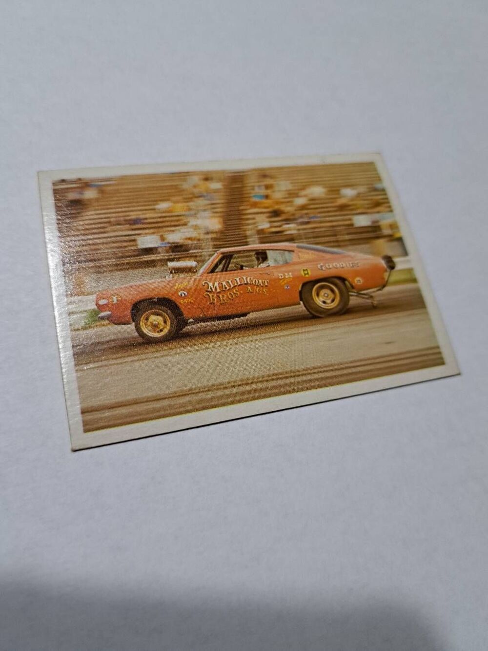 Vintage 1971 Mallicoat Bros 1969 Barracuda Gasser Race Car Fleer Trading Card